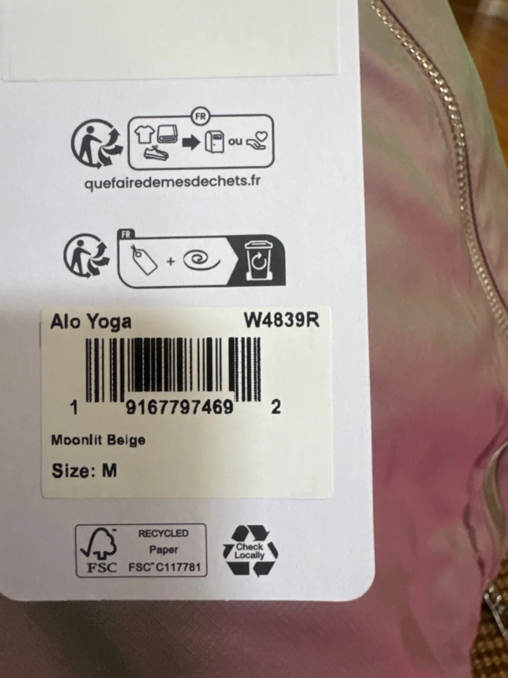 ALO Yoga Prismatic Jacket Pink Moonlight Medium